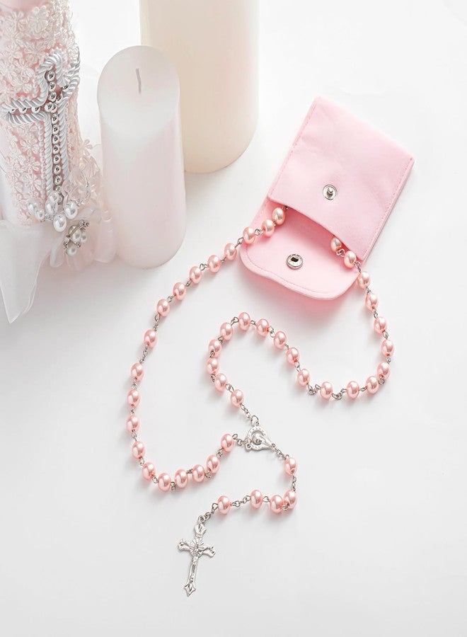 ROCEEI 12 Rosary Beads Catholic for Women and 12 Simple Button Bags Artificial Pearls Rosary for Confirmation Gifts - Image 5